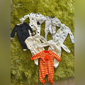 7 Newborn footie pajamas